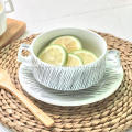 Porcelain Soup Bowl with Two Handles Baby Dessert Bowl